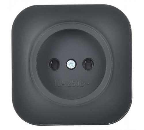 GLORY Розетка без з/к/ш о/у 10А РС20-2-ХЧм черный матовый  ERH10-K02M-10  IEK