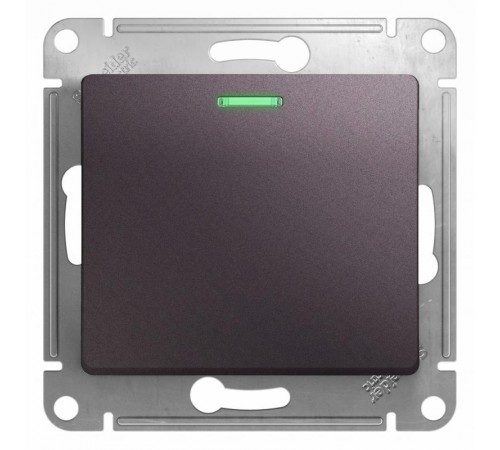 Glossa Сиреневый туман Переключатель 1-клавишный с подсветкой, сх.6а,10AX  GSL001463  SE
