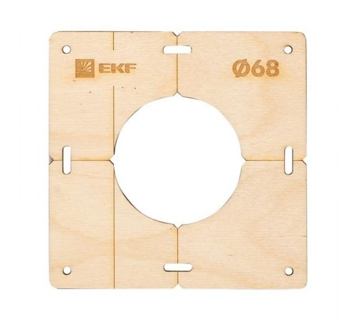 Шаблон для подрозетников c 1 отв. диам. 68 мм EKF Expert  sh-d68-1  EKF