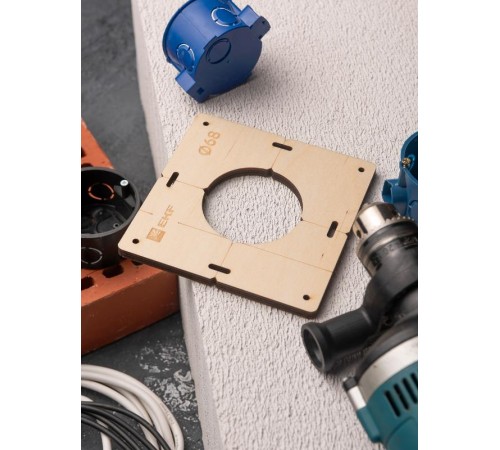 Шаблон для подрозетников c 1 отв. диам. 68 мм EKF Expert  sh-d68-1  EKF