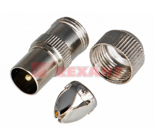 РАЗЪЁМ  штекер  TV  без пайки  Металл  "орех"  05-2031  REXANT