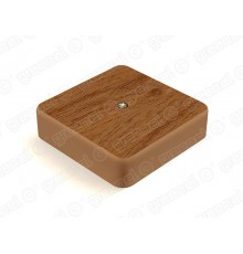 Коробка распределительная для о/п с кабель-каналом 75х75х20мм, IP40, цвет-ОРЕХ (100шт)  GE41211-14  GE41211-14