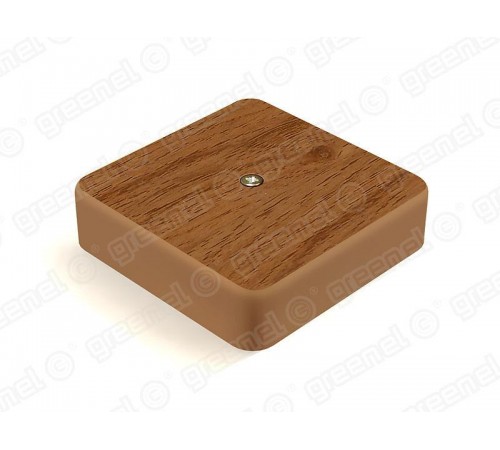 Коробка распределительная для о/п с кабель-каналом 75х75х20мм, IP40, цвет-ОРЕХ (100шт)  GE41211-14  GE41211-14