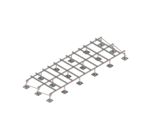 Опорная конструкция для установки оборудования TECHNORAPTOR STEELFOOT 6000х2000 HD  KM-TR-STF-SSEI-6000-2000 HD  КМ - профиль