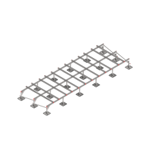 Опорная конструкция для установки оборудования TECHNORAPTOR STEELFOOT 6000х2000  KM-TR-STF-SSEI-6000-2000  КМ - профиль