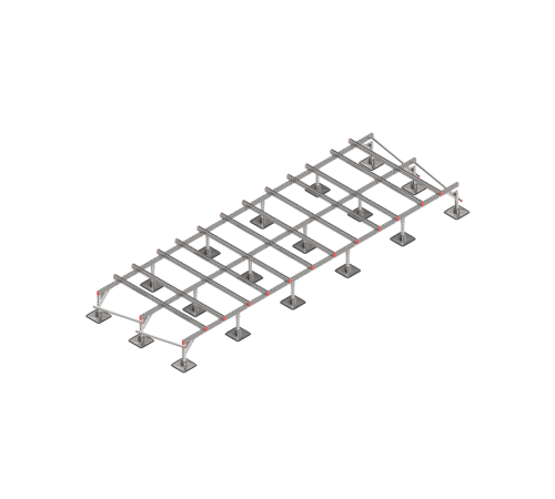 Опорная конструкция для установки оборудования TECHNORAPTOR STEELFOOT 6000х2000 HD  KM-TR-STF-SSEI-6000-2000 HD  КМ - профиль