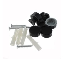 Зеркалодержатель d17мм пласт. № 9 черный (4 шт) - пакет   127524  Tech-KREP