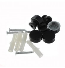 Зеркалодержатель d17мм пласт. № 9 черный (4 шт) - пакет   127524  Tech-KREP