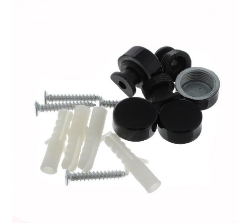 Зеркалодержатель d17мм пласт. № 9 черный (4 шт) - пакет   127524  Tech-KREP