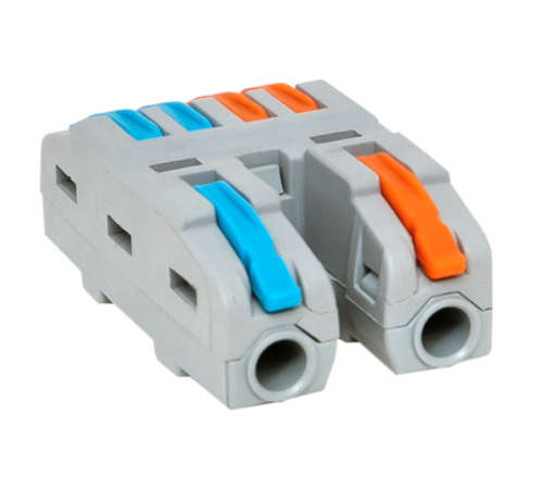 Строительно-монтажная клемма СМК 222-424 разветвительная 4 выхода 0,08-4 мм2  plc-smk-422-4  EKF