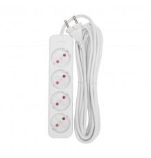 Удлинитель STANDARD 4 гнезда, 5м, 2х1,0мм, б/з, белый  13-4025  REXANT