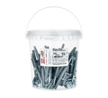 Дюбель-гвоздь 6х60 пот. манжета (полипропилен) (100 шт) - ведро ( 0,53 кг)  101468  Tech-KREP