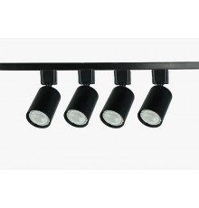 Набор светильников трековых однофазных 4шт TR70-SET4-GU10-BK  под лампу GU10, в комплекте шинопровод 80 см черный   Б0063956  ЭРА