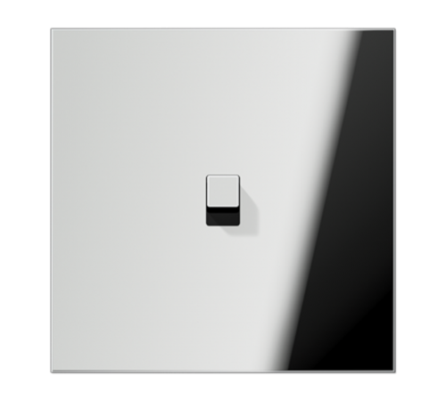 Центральная плата, 1 пост, 1 тумблер, куб; металл; хром; LS1912  GCR12-0E22  Jung