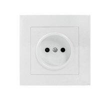Валенсия розетка 1-местная б/з 10А белая с защ. штор. EKF PROxima   EWR10-022-10   EKF