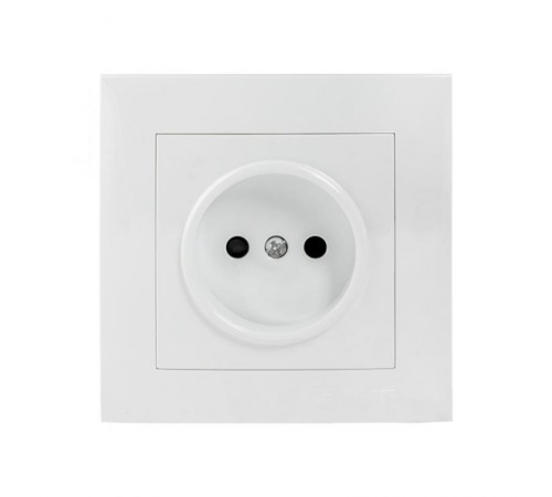 Валенсия розетка 1-местная б/з 10А белая с защ. штор. EKF PROxima   EWR10-022-10   EKF