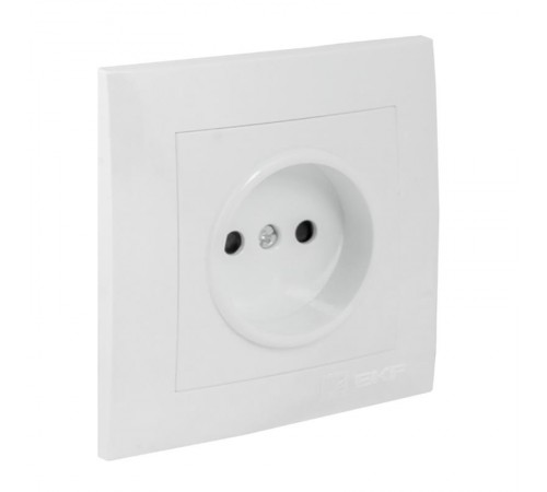 Валенсия розетка 1-местная б/з 10А белая с защ. штор. EKF PROxima   EWR10-022-10   EKF