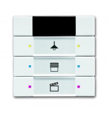 6129/01-84-500 Сенсор управления с ИК-приемником, 3/6-кл., альпийский белый  6135-0-0146  2CKA006135A0146  ABB