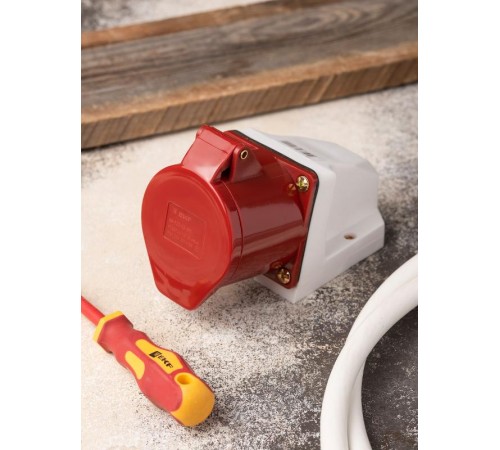 Розетка стационарная наружная 125 3Р+РЕ+N 32А 380В IP44 EKF PROxima  ps-125-32-380  EKF