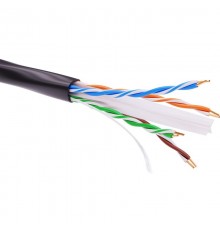 Кабель витая пара кат. 6 неэкранированный U/UTP, 4 пары, светостабилизированный ПЭ, черный, 305 м  RN6UUKPEBK  DKC