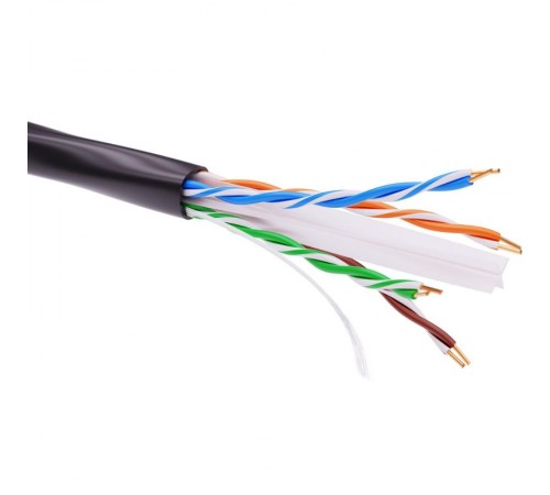 Кабель витая пара кат. 6 неэкранированный U/UTP, 4 пары, светостабилизированный ПЭ, черный, 305 м  RN6UUKPEBK  DKC