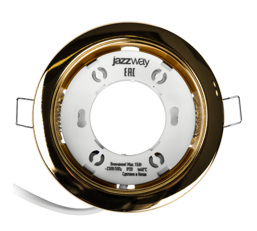 Светильник точечный встраиваемый под лампу ДВО PGX53 10639.3 15Вт GX53 IP20 золото глянцевое  1016867  Jazzway