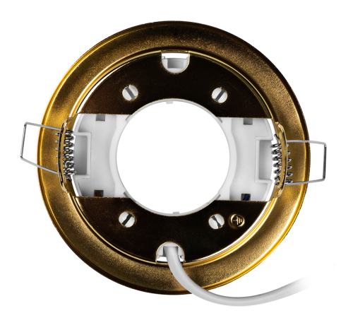 Светильник точечный встраиваемый под лампу ДВО PGX53 10639.3 15Вт GX53 IP20 золото глянцевое  1016867  Jazzway