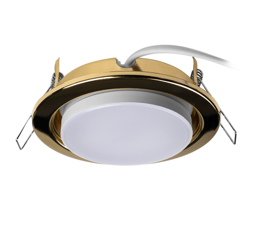 Светильник точечный встраиваемый под лампу ДВО PGX53 10639.3 15Вт GX53 IP20 золото глянцевое  1016867  Jazzway