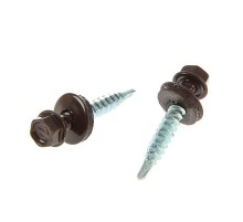 Саморез КР св. 4,8х35 RAL-8017 (шокол. корич.) (250 шт) - ведро ( 1,478 кг)  103181  Tech-KREP