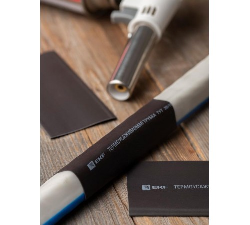 Термоусаживаемая трубка ТУТ нг 35/17.5 черная рулон PROxima  tut-35-b  EKF