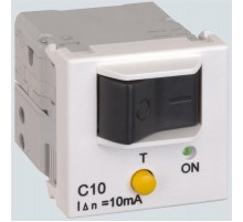 Simon Connect Выключатель автоматический дифференциальный, К45, Iн=10 А, Iут=10мА, алюминий  K107A-8  Simon