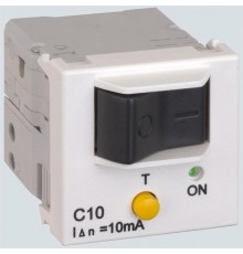 Simon Connect Выключатель автоматический дифференциальный, К45, Iн=10 А, Iут=10мА графит  K107A-14  Simon