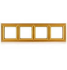 Рамка 4-поста; термопласт; золото; Eco Deco  EPD484GO  Jung