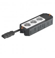 Рамка 4-модульная с розетками 3 белые, 1 заглушка 45х45 мм, 16А, 250В, 2К+З, штекер WINSTA MIDI  7404618  OBO Bettermann