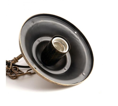 Светильник садово-парковый, 60W 230V IP44 черное золото, PL685 (на цепочке500мм)  11694  FERON