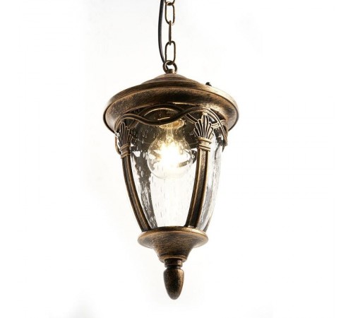 Светильник садово-парковый, 60W 230V IP44 черное золото, PL685 (на цепочке500мм)  11694  FERON