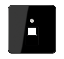 Крышка для ординарной телефонной и компютерной розетки  UAE; черная CD569-1UASW Jung