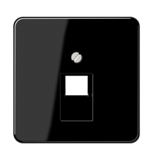 Крышка для ординарной телефонной и компютерной розетки  UAE; черная CD569-1UASW Jung