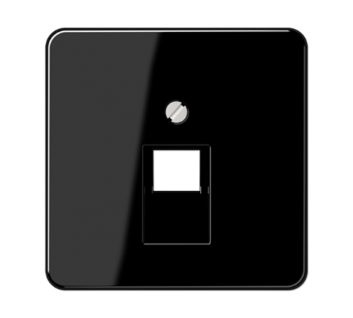 Крышка для ординарной телефонной и компютерной розетки  UAE; черная CD569-1UASW Jung