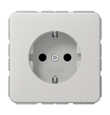 Штепсельная розетка SCHUKO 16А / 250В, пружинные зажимы; дюропласт; светло-серый; CD500  CD1520LG  Jung
