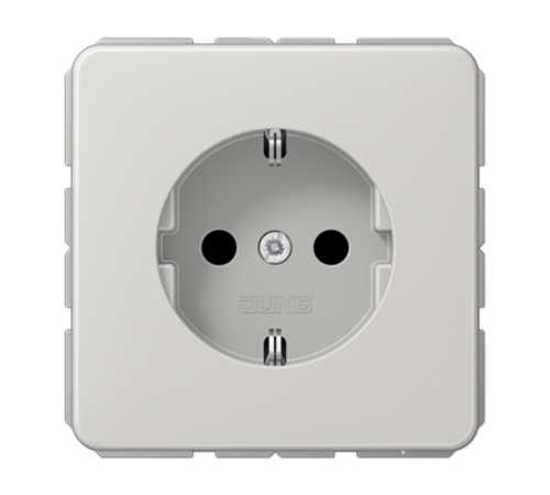 Штепсельная розетка SCHUKO 16А / 250В, пружинные зажимы; дюропласт; светло-серый; CD500  CD1520LG  Jung