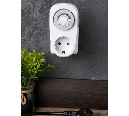 Розеточный механический таймер SMT-48p 16A суточный EKF PROxima  SMT-48p  EKF