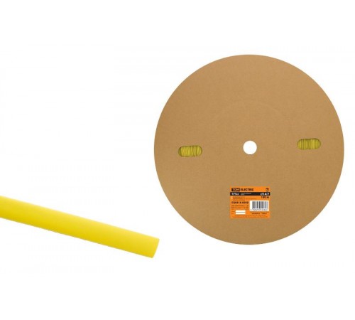 Термоусаживаемая трубка ТУТнг 14/7 желтая (100 м/ролл)   SQ0518-0030  TDM