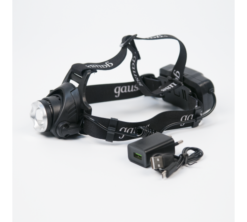 Фонарь налобный GFL407 5W 450lm Li-ion 2400mAh LED 1/12/48  GF407  Gauss