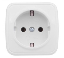 Минск Розетка 1-местная ОП 16А с заземлением белая  EKF Basic  EGR16-028-10  EKF