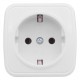 Минск Розетка 1-местная ОП 16А с заземлением белая  EKF Basic  EGR16-028-10  EKF