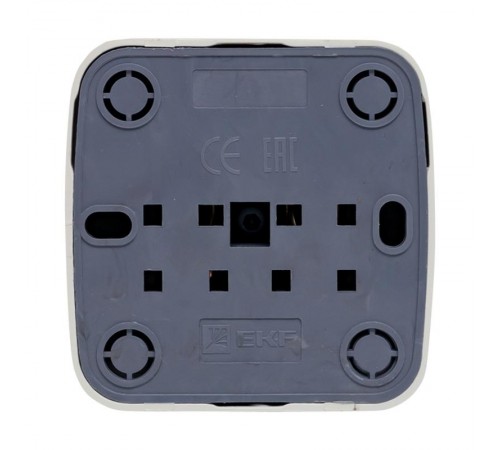 Минск Розетка 1-местная ОП 16А с заземлением белая  EKF Basic  EGR16-028-10  EKF