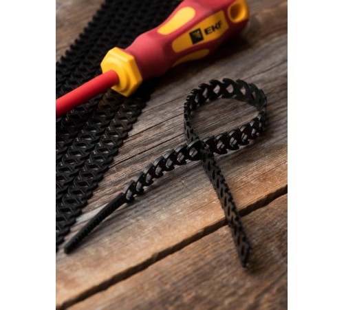 Хомут гибкий (20 шт.) черный FlexSTRAP  plc-fs-br  EKF