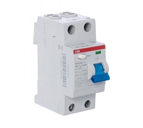 Выключатель дифференциальный (УЗО) F202 2п 25А 30мА тип AC  2CSF202001R1250  ABB