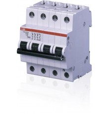 Выключатель автоматический четырехполюсный (3п+N) S203MT 6А B 10кА (S203MT-B6NA)  2CDS273106R0065  ABB